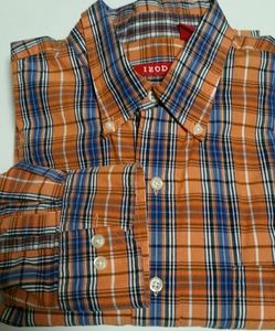 IZOD Men's Casual Shirt Orange Size L/G